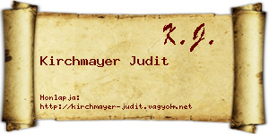 Kirchmayer Judit névjegykártya